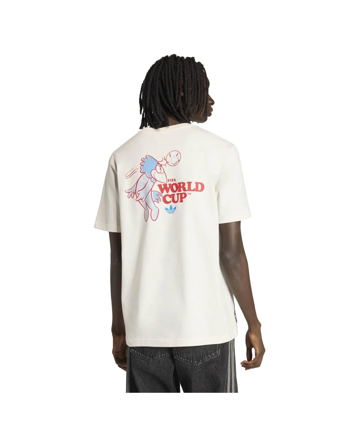 Adidas Men's White 1998 Fifa World Cup Footix Mascot T-Shirt