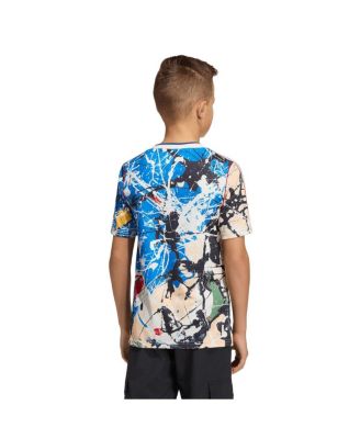 Big Boys and Girls Blue Manchester United X Stone Roses Replica Jersey