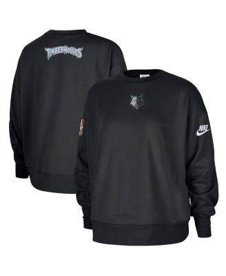 Women's Black Minnesota Timberwolves Classic Edition Hardwood Classics Premium Phoenix Fleece Sweatshirt