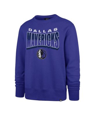 47 Men's & Women's Blue Dallas Mavericks Brush By Headline Crewneck Sweatshirt