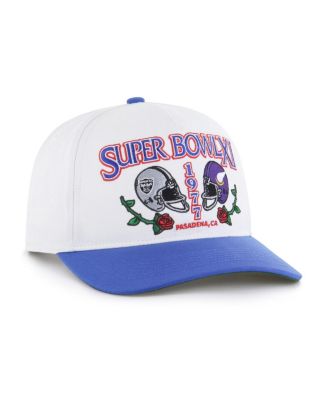 Men's White/Royal NFL Multi-Team Throwback Dueling Logos Adjustable Hitch Hat