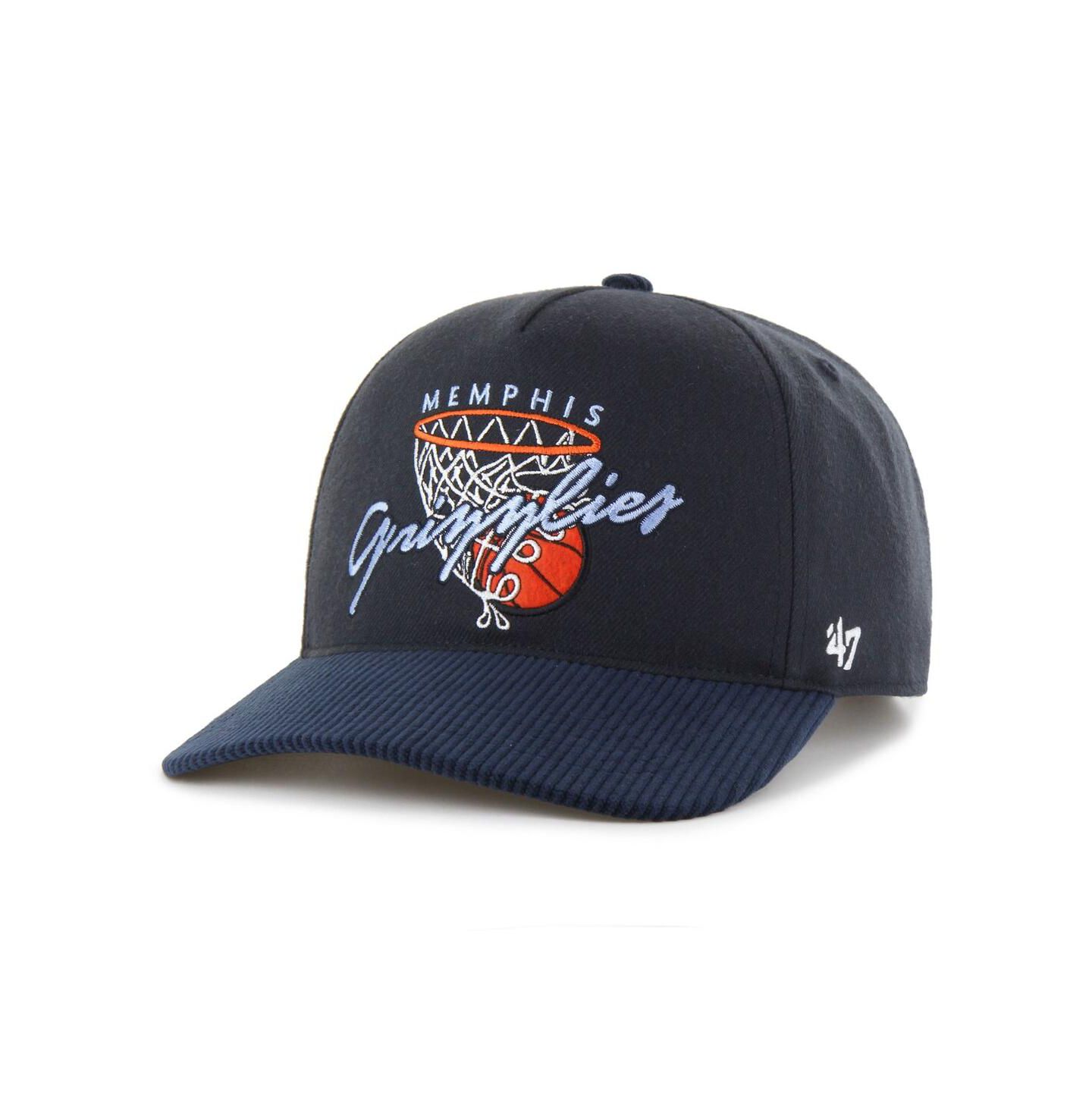 Мужская кепка '47 Brand Navy Memphis Grizzlies Nothing But Net Hitch Adjustable Hat — фото 2