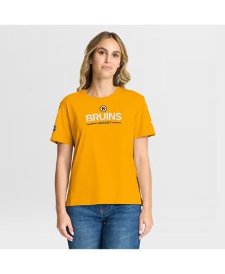 Women's Gold Boston Bruins Authentic Pro Primary T-Shirt