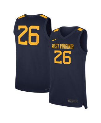 Men's 26 Navy West Virginia Mountaineers Road Replica Basketball Jersey