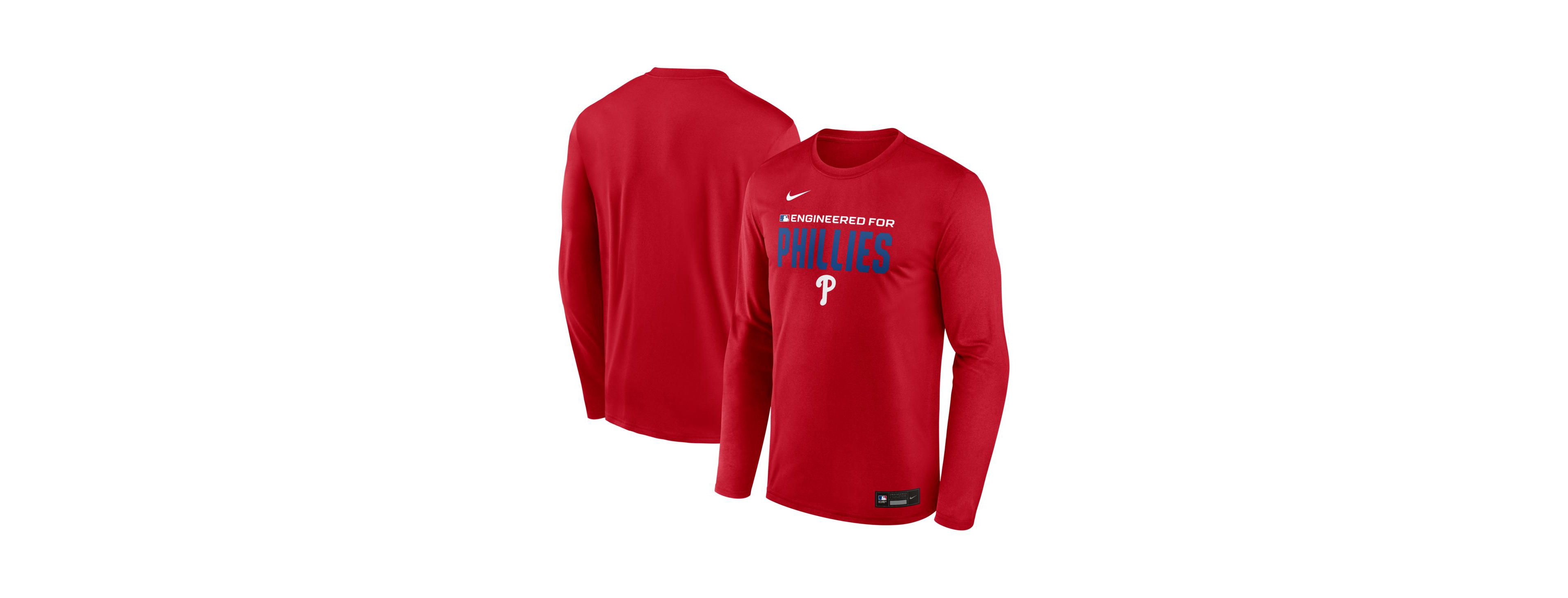 Nike Men's Red Philadelphia Phillies Authentic Collection Legend Dri-fit Long Sleeve T-Shirt