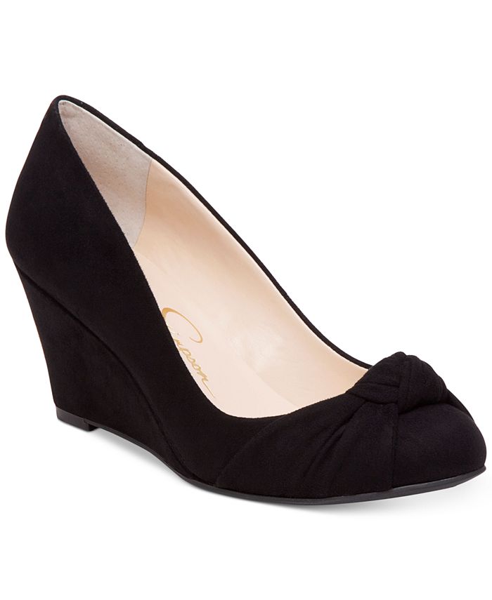 Jessica simpson black wedge pumps on sale