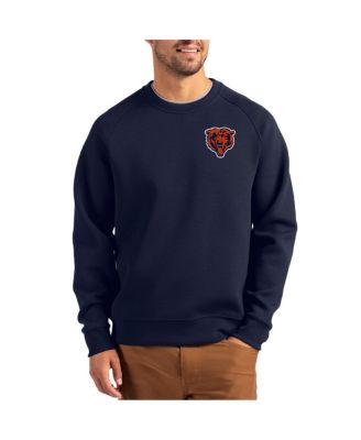 Men's Navy Chicago Bears Throwback Roam Raglan Pullover Sweatshirt