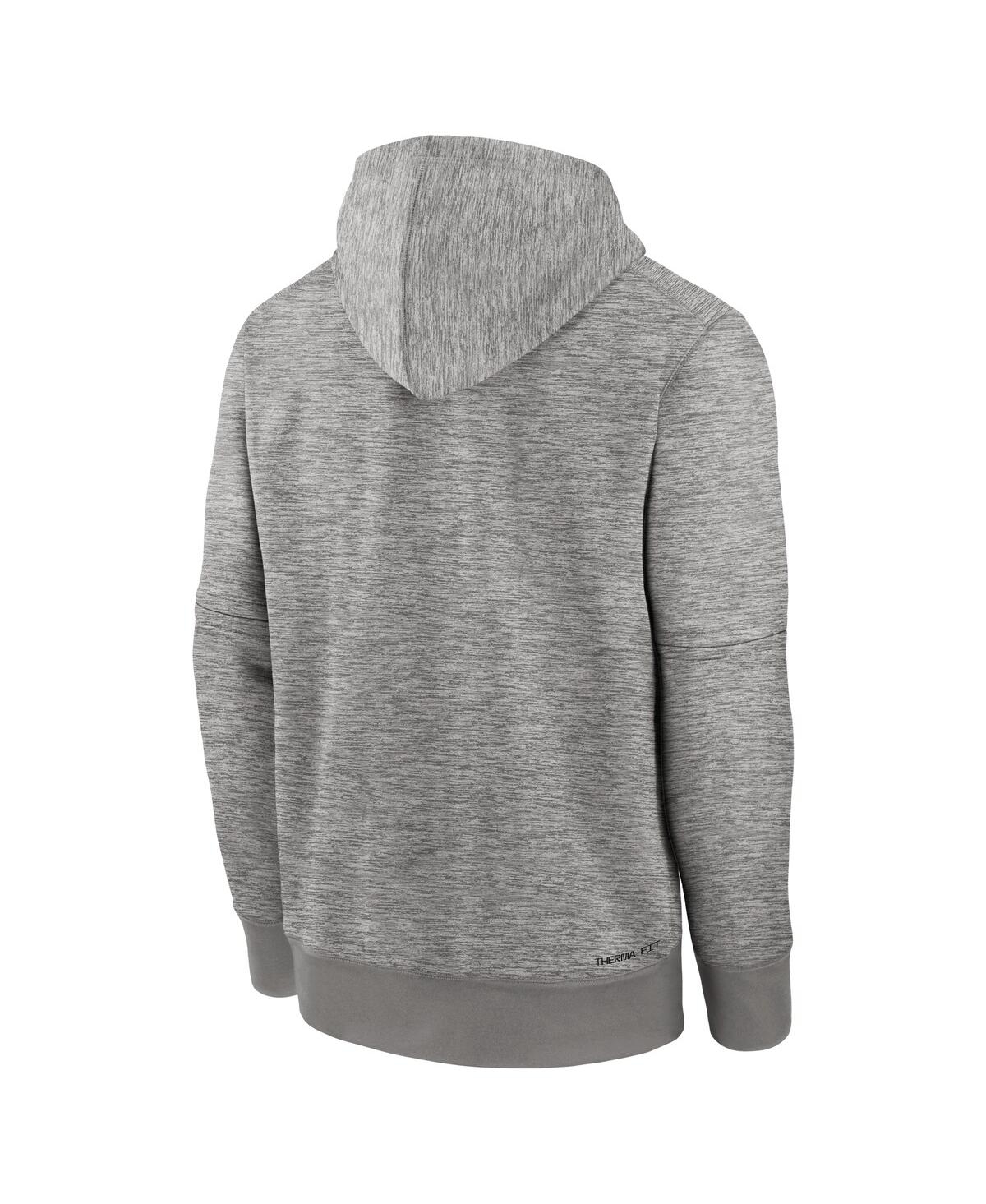 Nike Men's Heather Charcoal New York Yankees Authentic Collection Therma-fit Hoodie