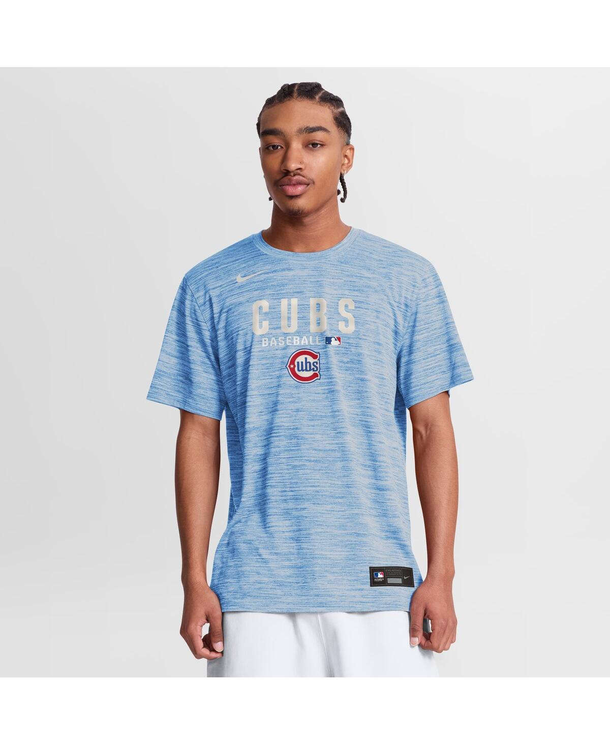 Nike Men's Light Blue Chicago Cubs Authentic Collection Velocity Dri-fit T-Shirt