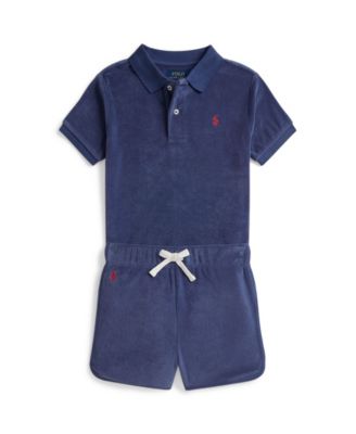 Boys' 2-7 Short-Sleeve Terry Polo Shirt & Shorts, 2-Piece Set