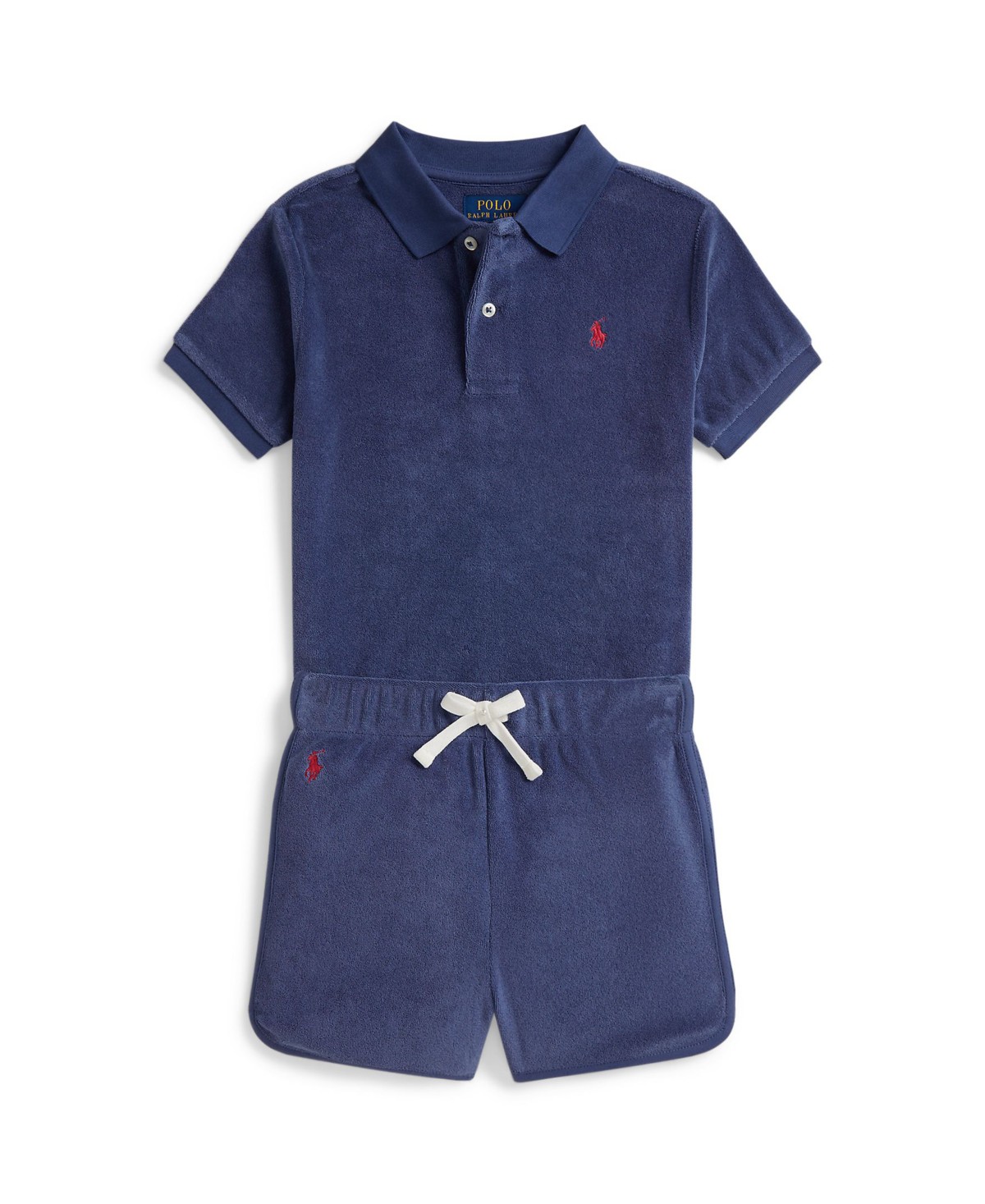 Polo Ralph Lauren Boys' 2-7 Short-Sleeve Terry Polo Shirt & Shorts, 2-Piece Set — фото 1