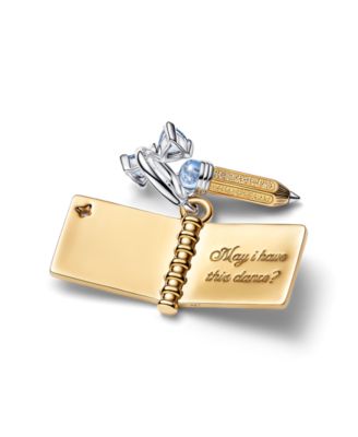 アクセサリー Bridgerton Dance Card & Pencil Charm Pandora x Bridgerton Dance Card Pencil Dangle Charm - Macy's