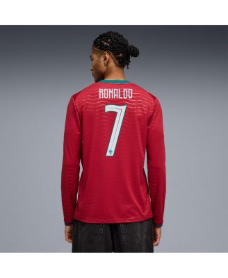 Men's Cristiano Ronaldo Red Portugal National Team 2026 Home Replica Long Sleeve Jersey