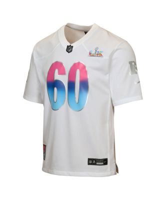 Big Boys and Girls White Super Bowl LX Game Jersey