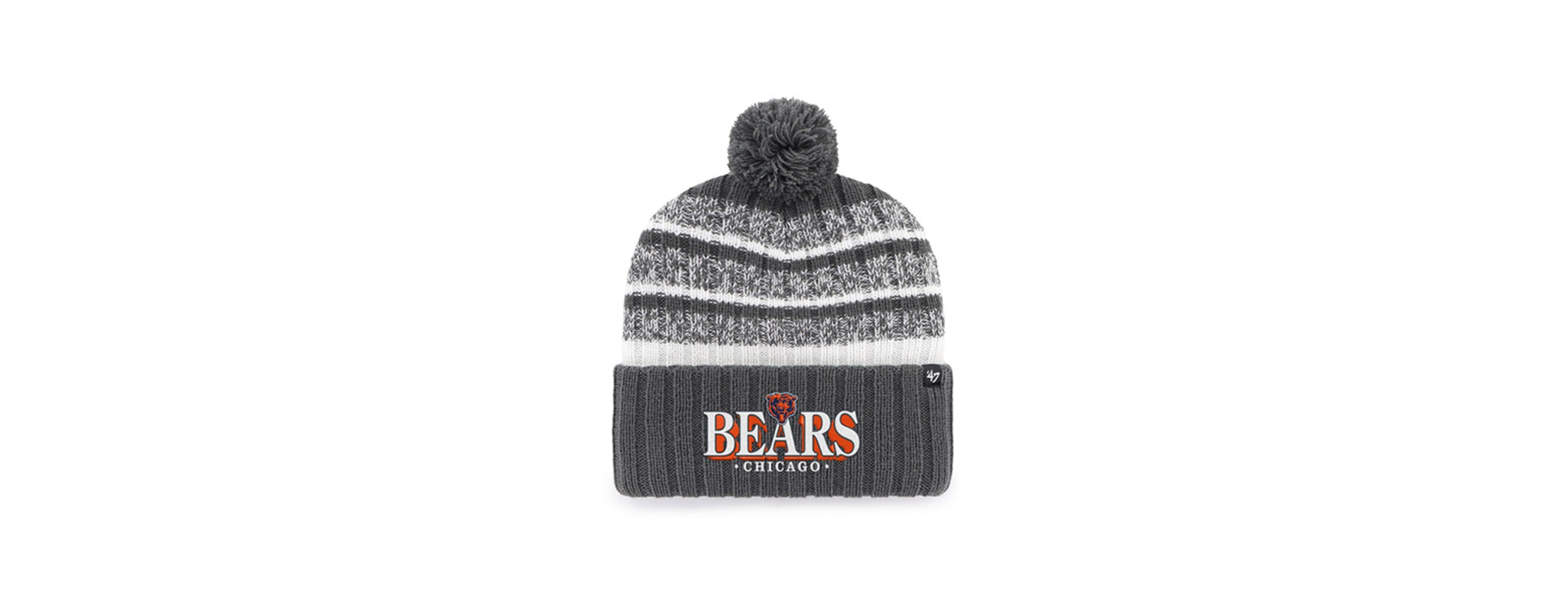 '47 Brand Men's Charcoal Chicago Bears Tavern Cuffed Knit Hat with Pom