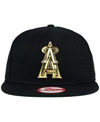  New Era mens Los Angeles Angels of Anaheim MLB Basic Black  White 9Fifty Snapback : Sports & Outdoors