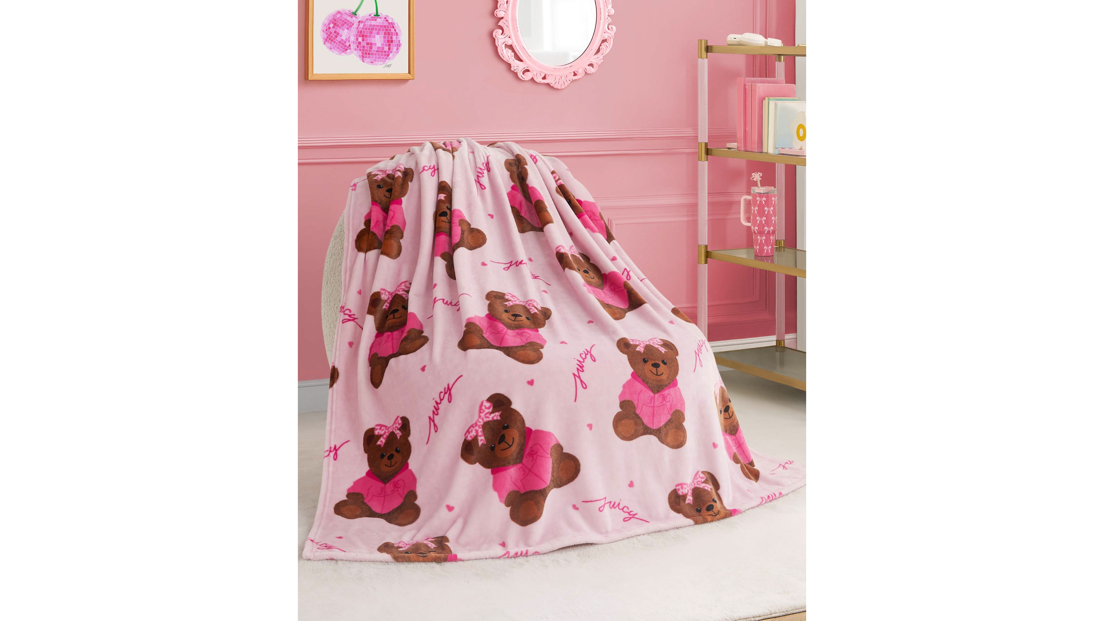 Juicy Couture Kids Plush Throw, 50" x 70"