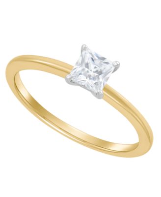 IGI Certified Lab Grown Diamond Solitaire Engagement Ring (1/2 ct. t.w.) in 14k White Gold or 14k Two Tone Gold