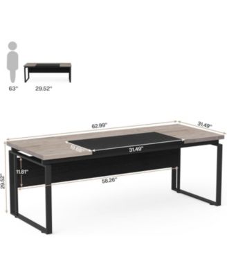 63" Computer Desk Home Office Desk Writing Table for Workstation