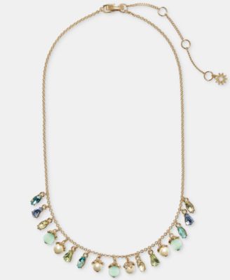 Crystal & Imitation Pearl Shaky Statement Necklace, 16" + 3" extender