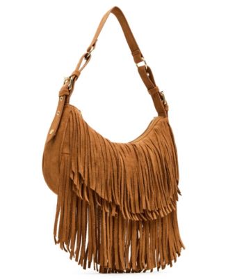 Indigof Suede Fringe Small Shoulder Bag