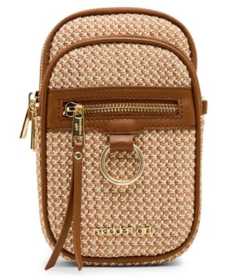 Daniw Straw North South Mini Crossbody Bag