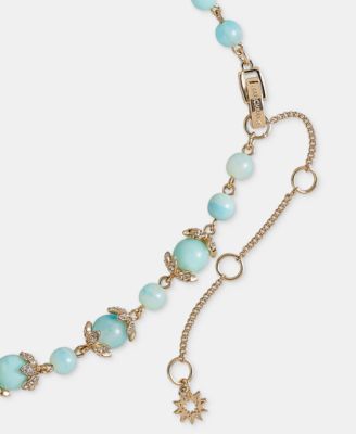 Stone Cluster Flower Statement Collar Necklace, 16" + 3" extender