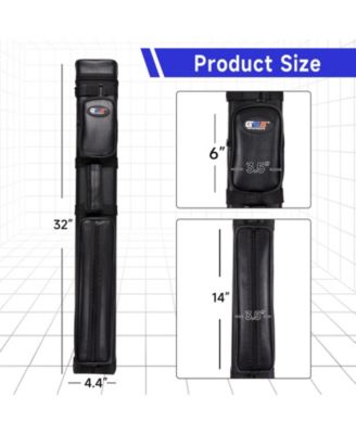 3x6 Square Hard Pool Cue Case, Billiard Stick Carrying Case for 3 Sticks, Billiard Cue Cases