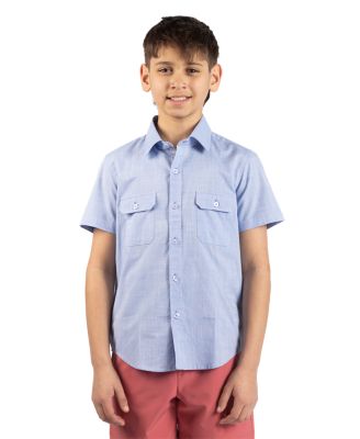 Big Boys Signature Chambray Short Sleeve Shirt
