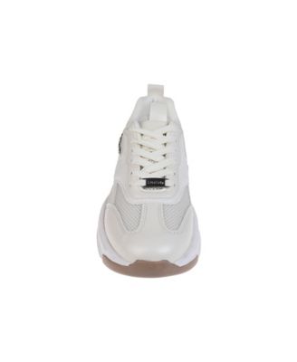 Women's Sneaker with Chunky Outsole and Mixed Material Upper