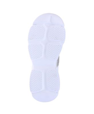 Women's Sneaker with Chunky Outsole and Mixed Material Upper