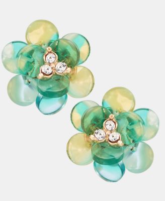 Crystal Flower Stud Earrings