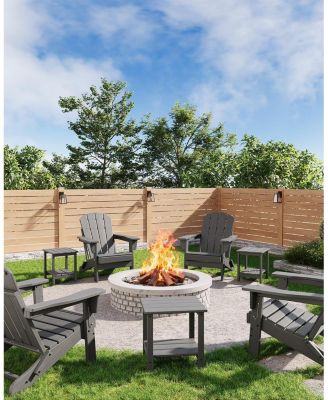 Outdoor Side Table HDPE All Weather Resistant Patio Side Tables for Outside, End Table for Patio Pool Deck Indoor Backyard