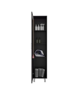 Vegas Storage Cabinet for Laundry Room with Fixed Shelves, Wenge