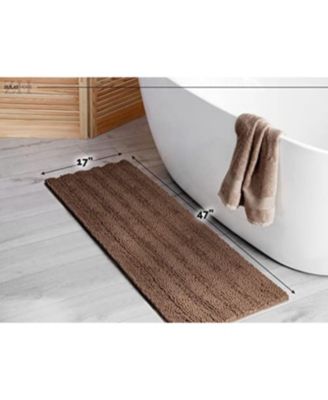 Soft Shaggy Microfiber Ultra Absorbent Bathroom Rug (47"x17")