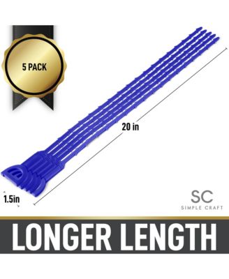 5 Pack 20-Inch Plumbing Snake Drain Clog Remover with Barbed Edges