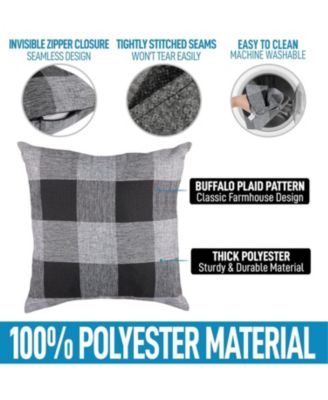 2 Pack Buffalo Plaid Throw Pillow Outdoor & Indoor Covers 16x16 inches