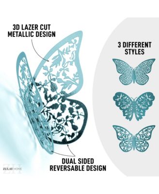 3D Removable DIY Butterfly Wall Decor with 3 Wing Designs (48pcs)