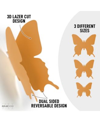 Removable DIY 3D Butterfly Wall Decorations (24pcs with 3 Different Sizes)