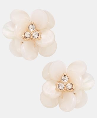 lonna lilly Crystal Flower Stud Earrings - White 24$