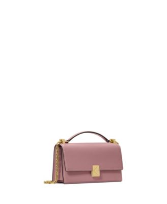 Deco Pebbled Leather Chain Crossbody Bag