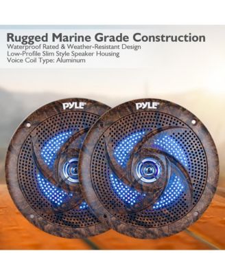 6.5” 70v Ceiling Mount Speakers-Pair of 2-Way Midbass Woofer Speaker Transformer 1” Titanium Dome