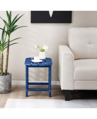 2 PCS 18'' Patio Adirondack Side Table Weather Resistant HDPE Garden