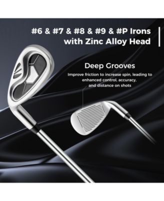 Men s Left-Handed Complete Golf Club Set with Stand Bag, Lightweight & Portable