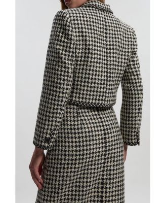 Women's Tweed Cropped Tailored Jacket