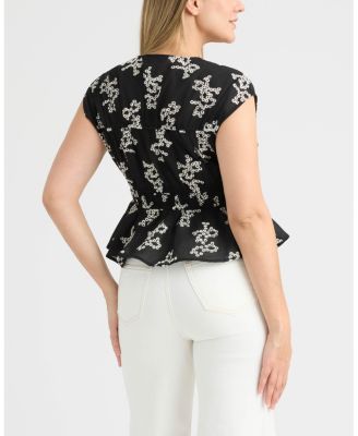 Women's Shirred Sleeveless Top with Front Ties