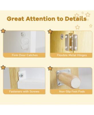 Kids Dollhouse Bookshelf House-shaped Bookcase Children Toy Storage Organizer