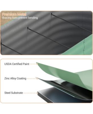 6x3x2 ft Galvanized Metal Raised Garden Bed, 24" Tall Planter Box, Rust-Resistant Outdoor Garden, Patio & Balcony