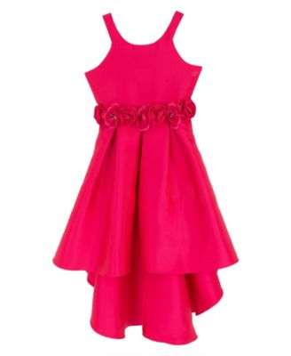 Girls' 7-16 Flower Applique Sleeveless Dress