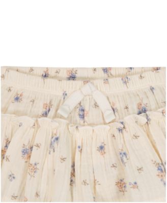 Baby Girls' Chunky Rib T-Shirt and Printed Skort, 2-Piece Set